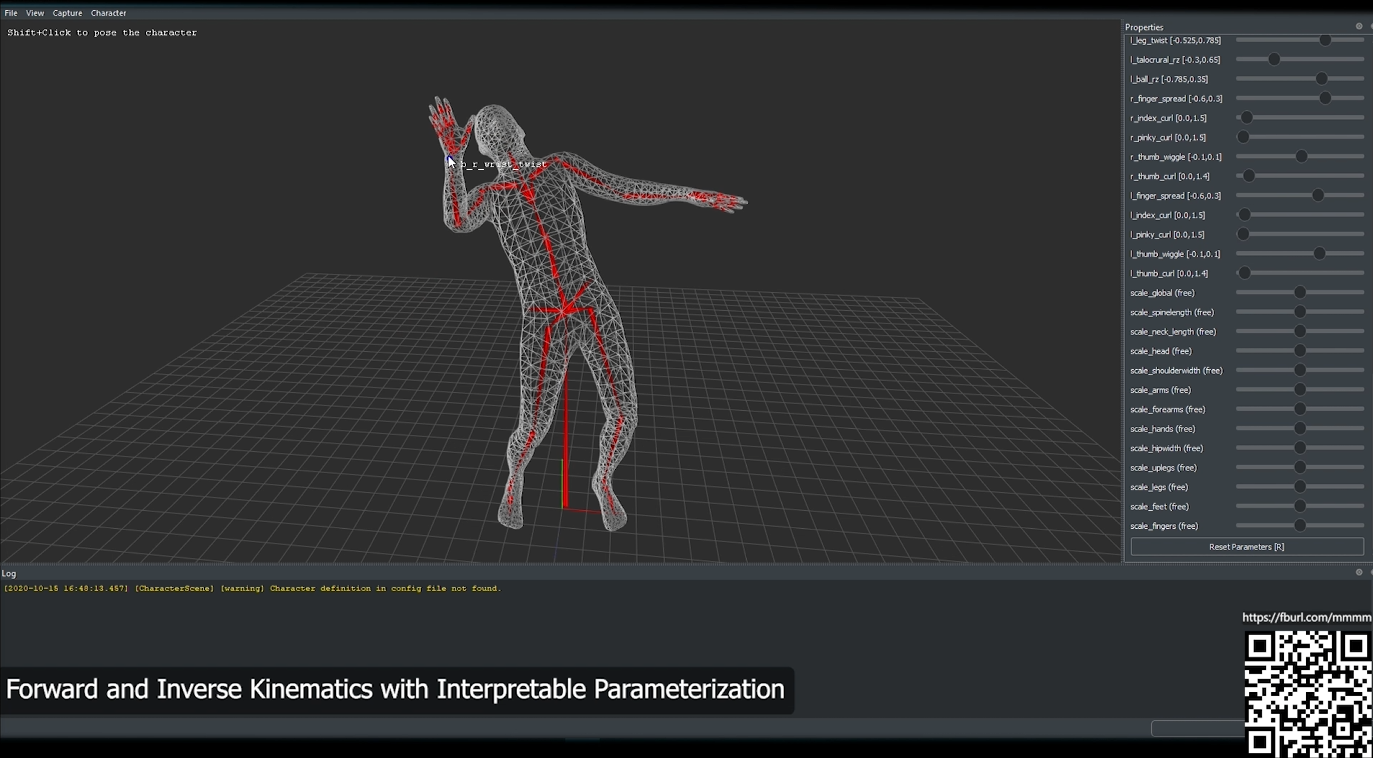 Forward and Inverse Kinematics with Interpretable Parameterization